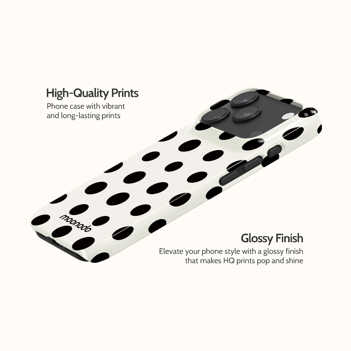 Ebony Polka - iPhone 18 Pro Case