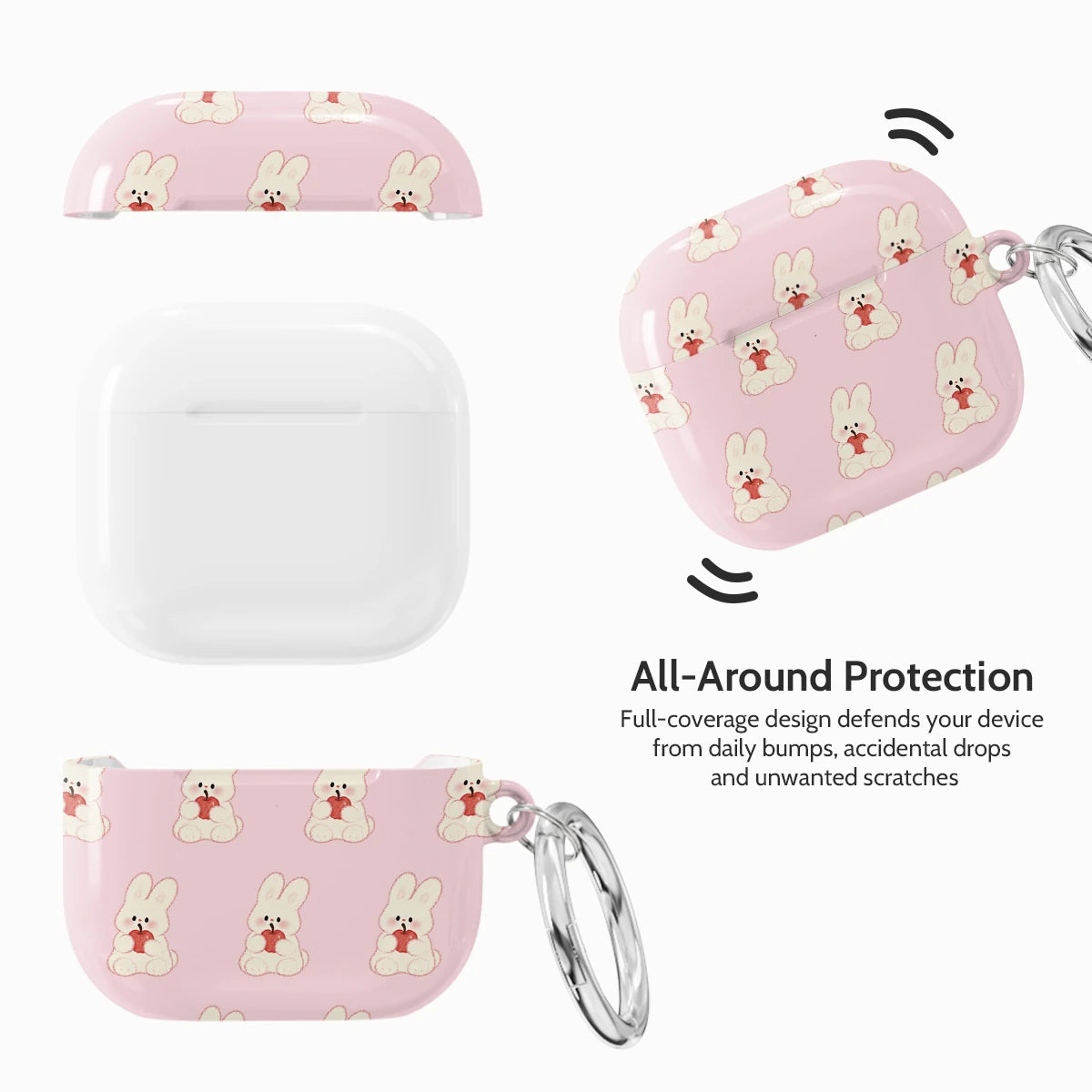 Rosy Bunny - AirPods 4 Case