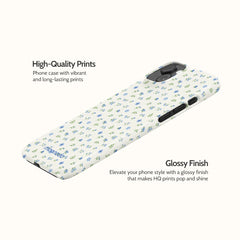 Periwinkle Sprigs - iPhone 15 Plus Case