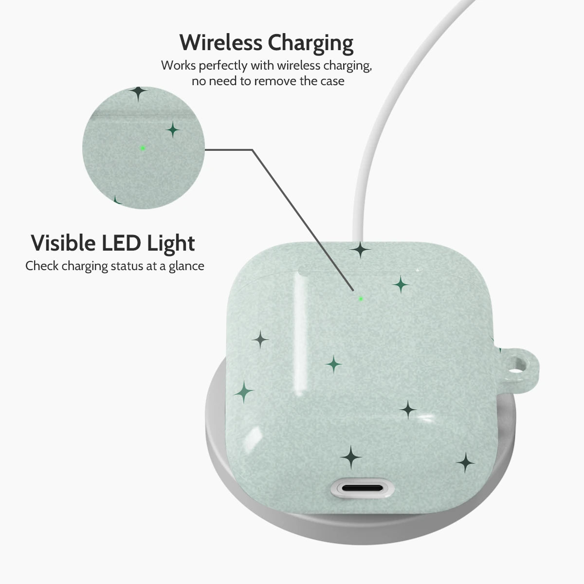 Mint Constellation - AirPods 1 & 2 Case