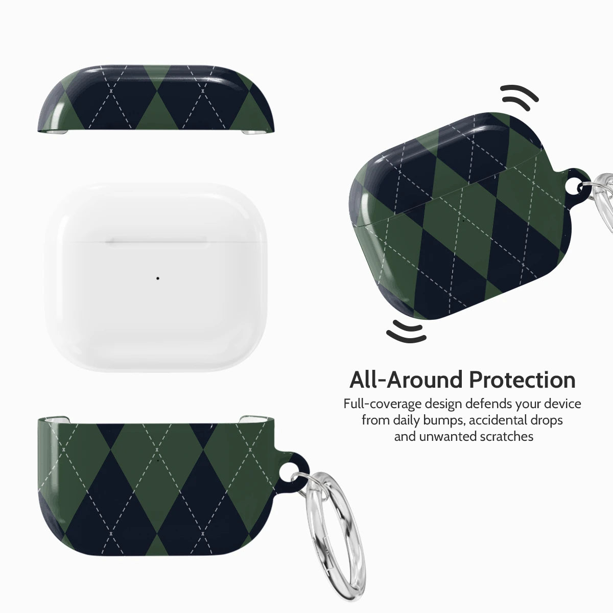Pine Argyle - AirPods 3 Case