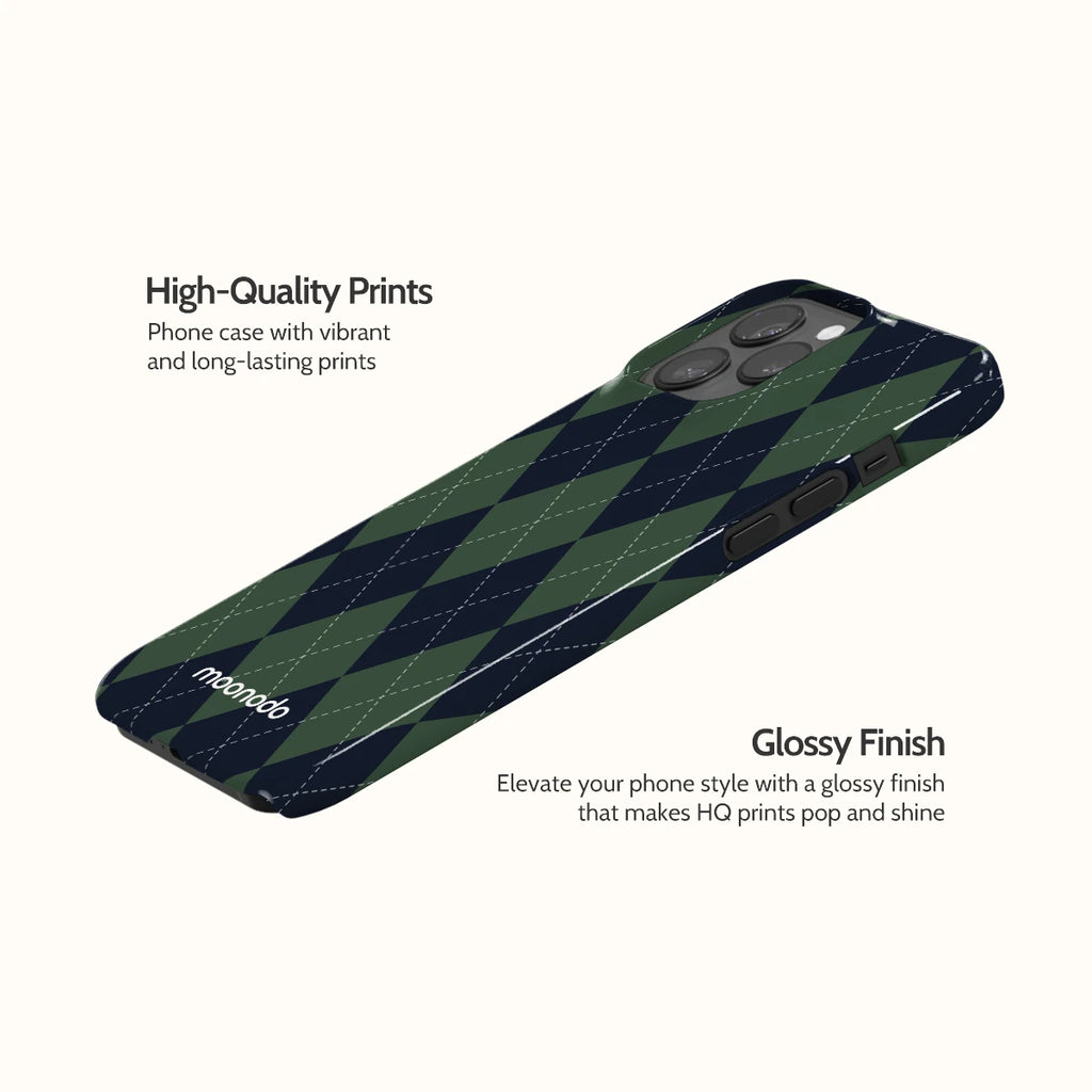 Pine Argyle - iPhone 13 Pro Max Case