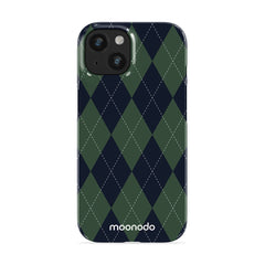 Pine Argyle - iPhone 15 Case