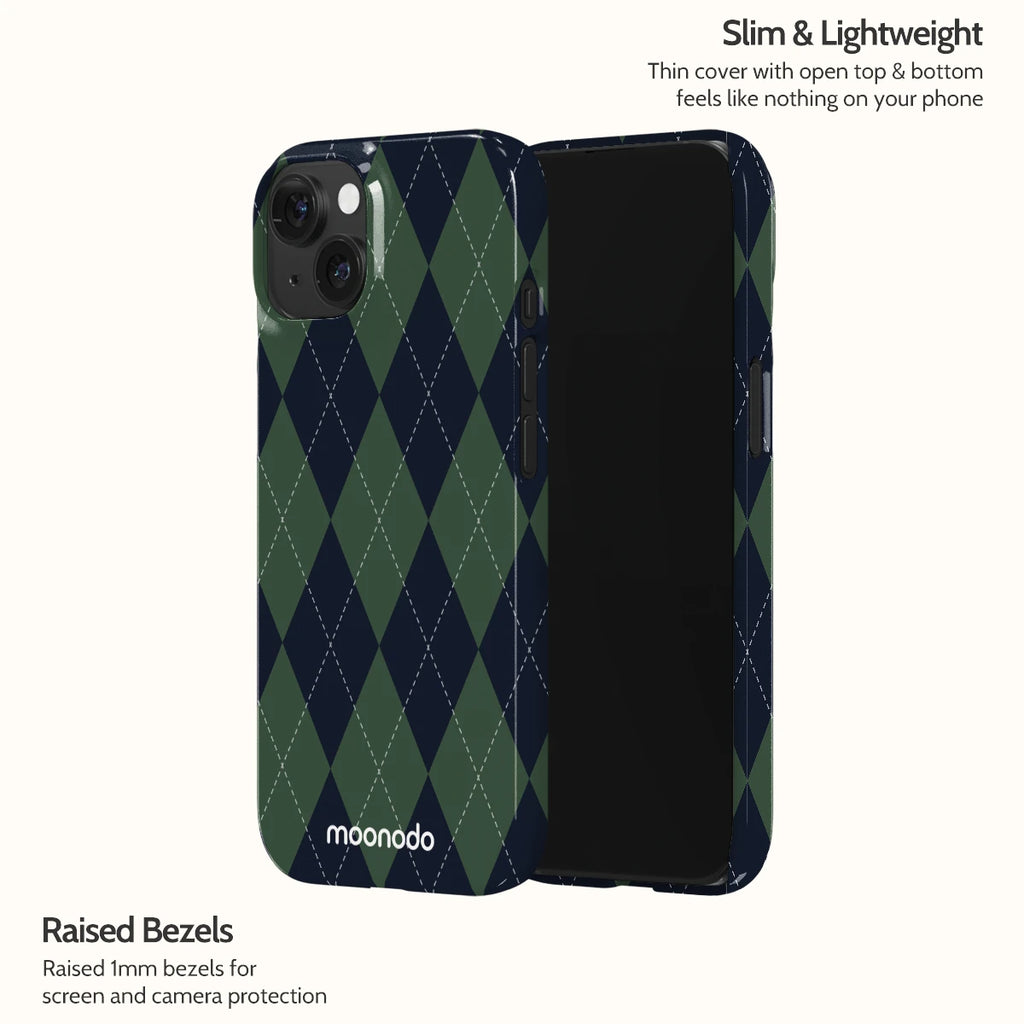 Pine Argyle - iPhone 15 Case