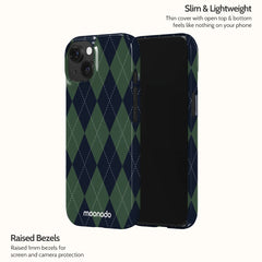Pine Argyle - iPhone 15 Case