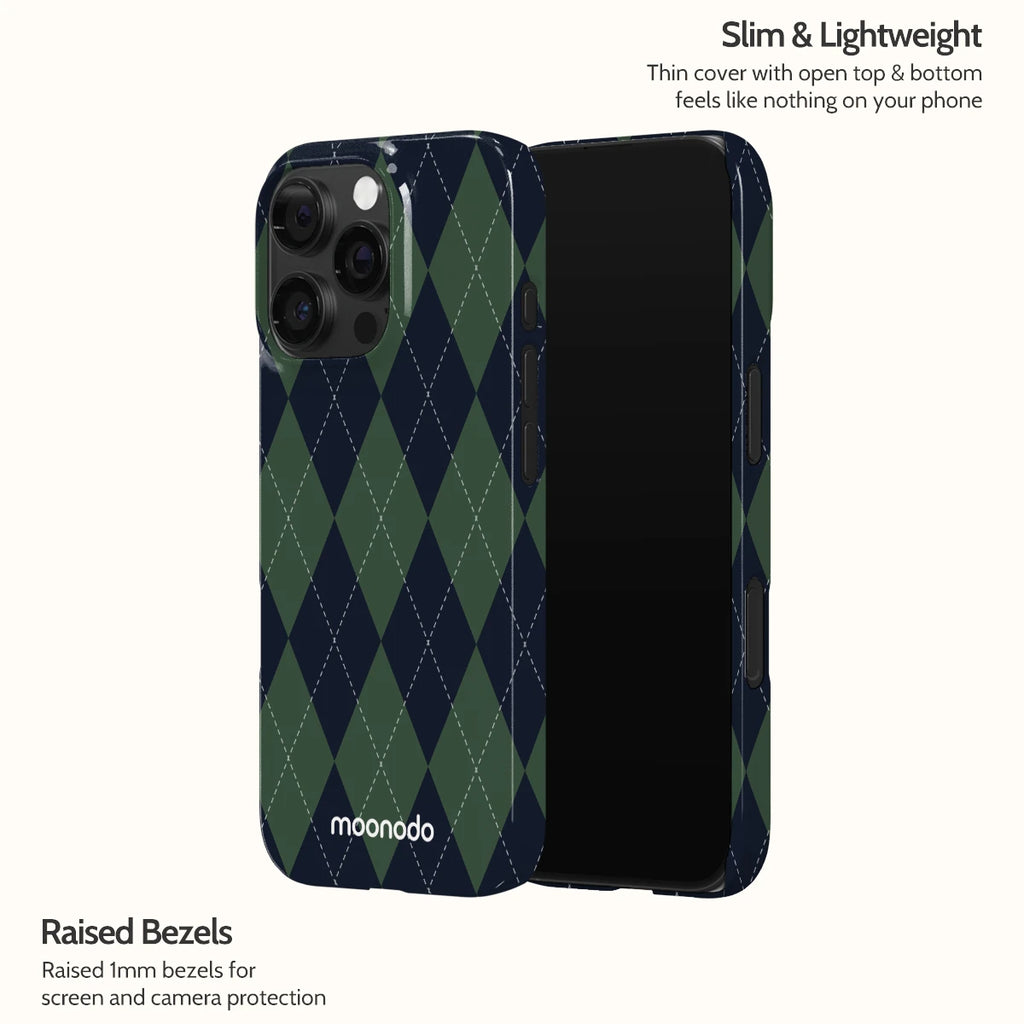 Pine Argyle - iPhone 16 Pro Case