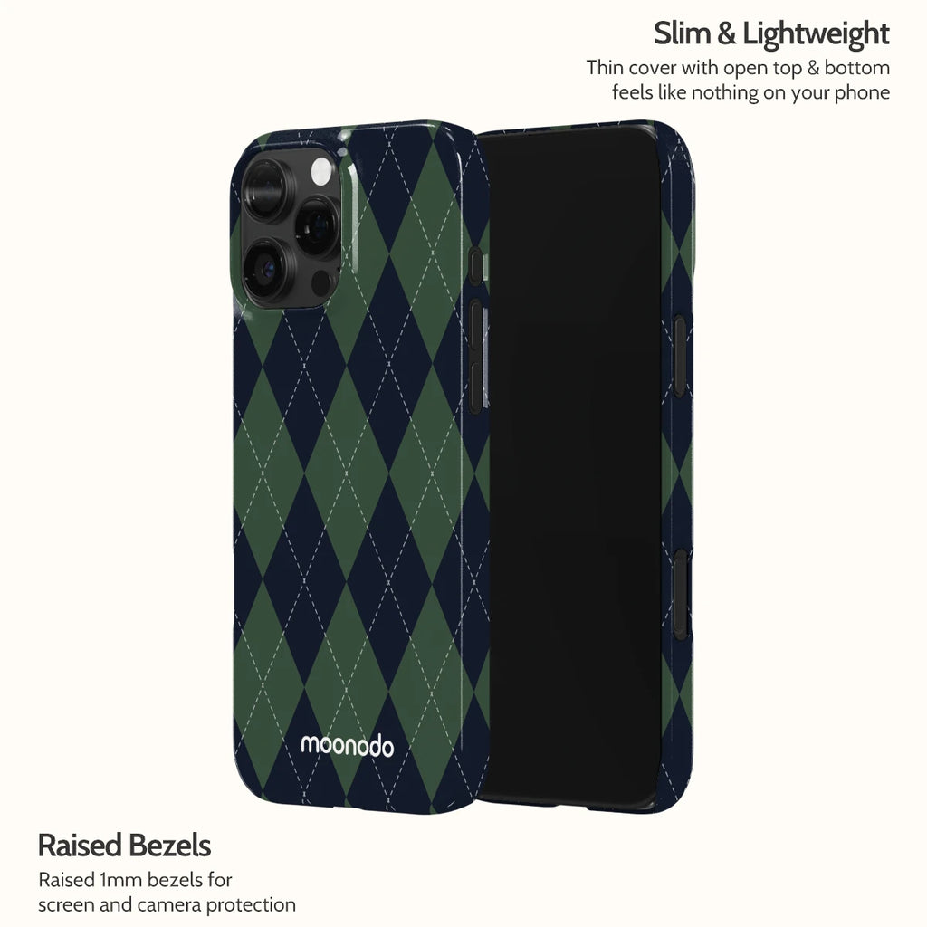 Pine Argyle - iPhone 16 Pro Max Case