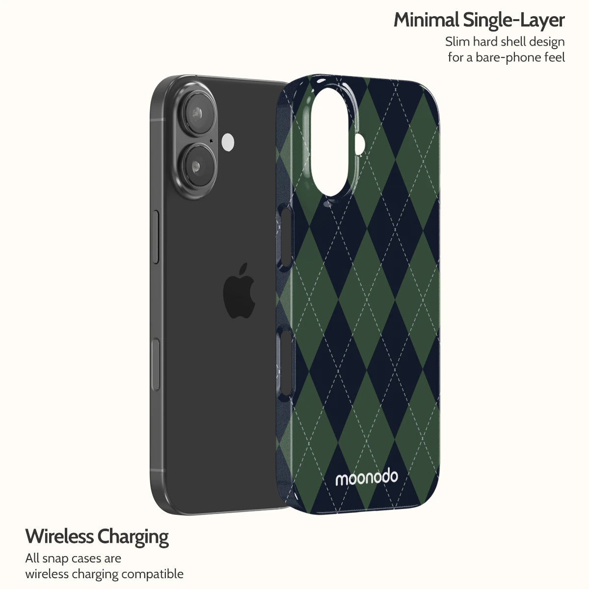Pine Argyle - iPhone 17 Case