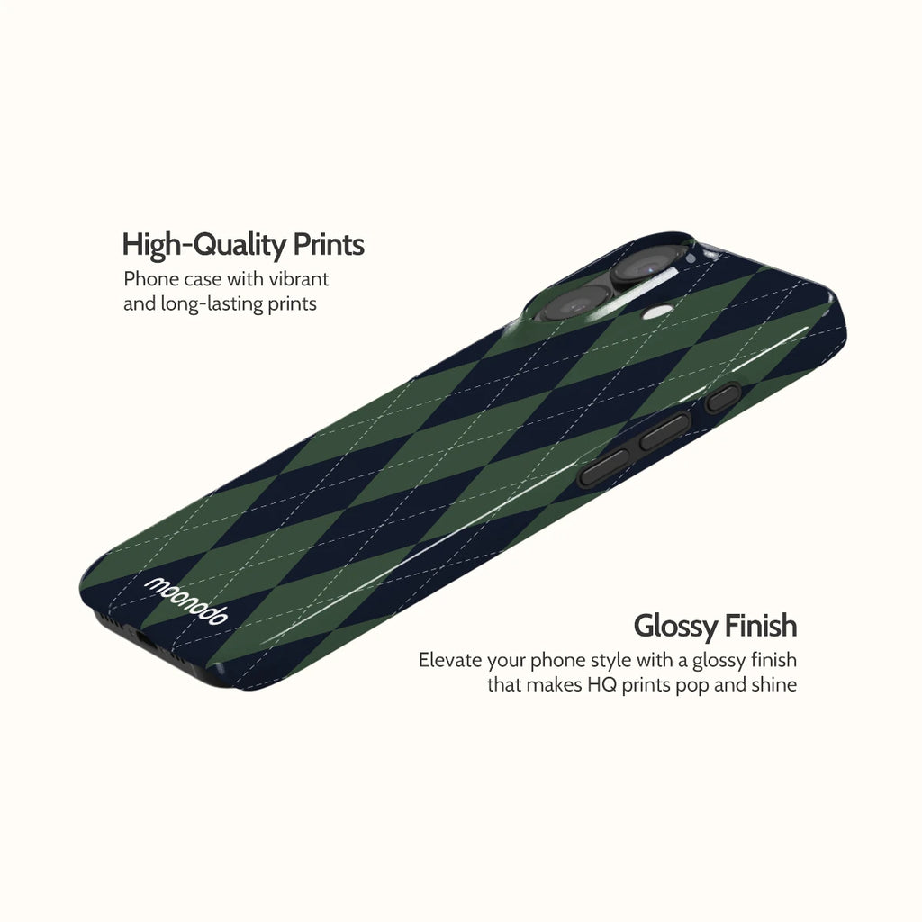 Pine Argyle - iPhone 17 Case