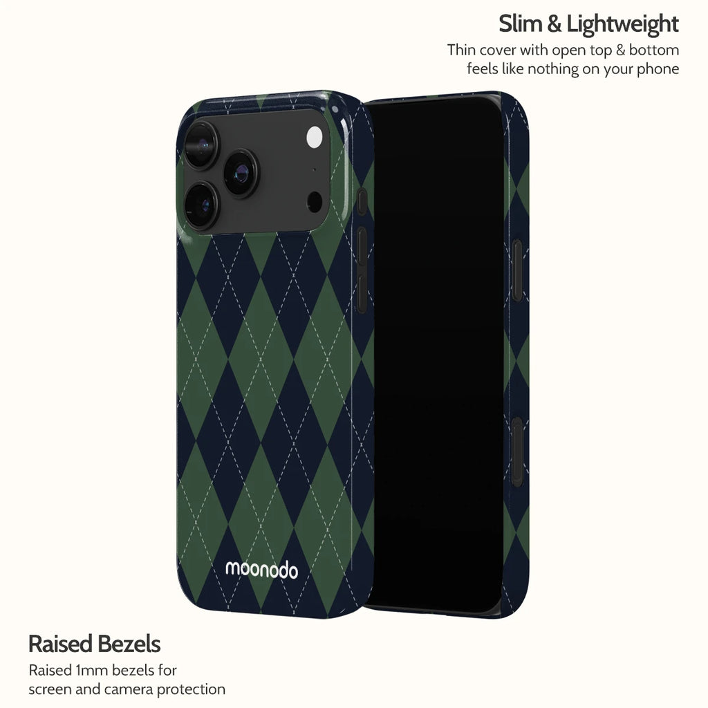 Pine Argyle - iPhone 17 Pro Max Case