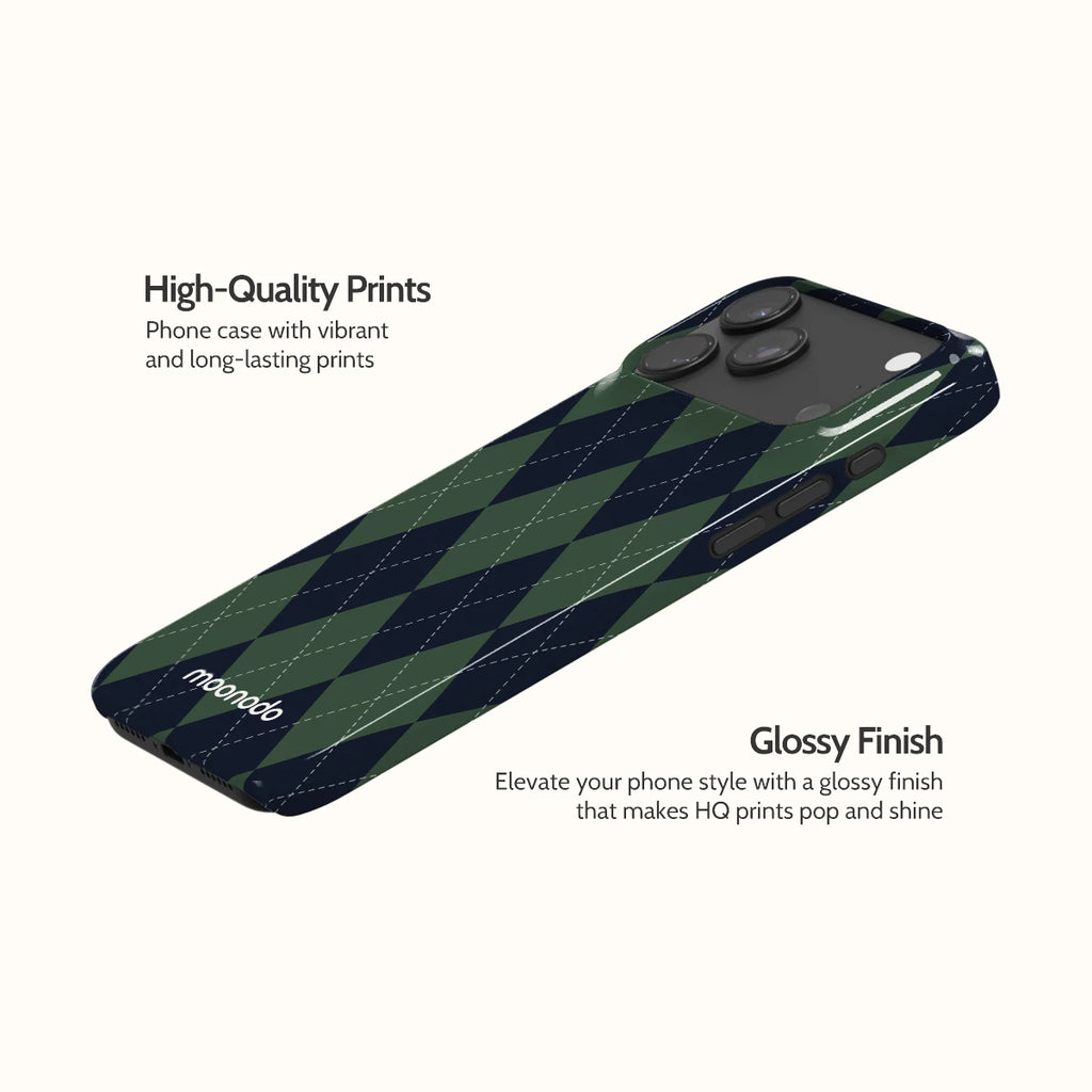 Pine Argyle - iPhone 17 Pro Max Case