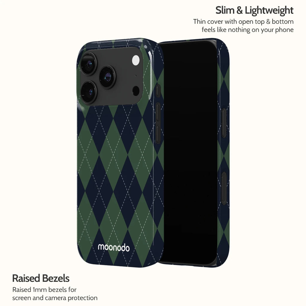 Pine Argyle - iPhone 18 Pro Case