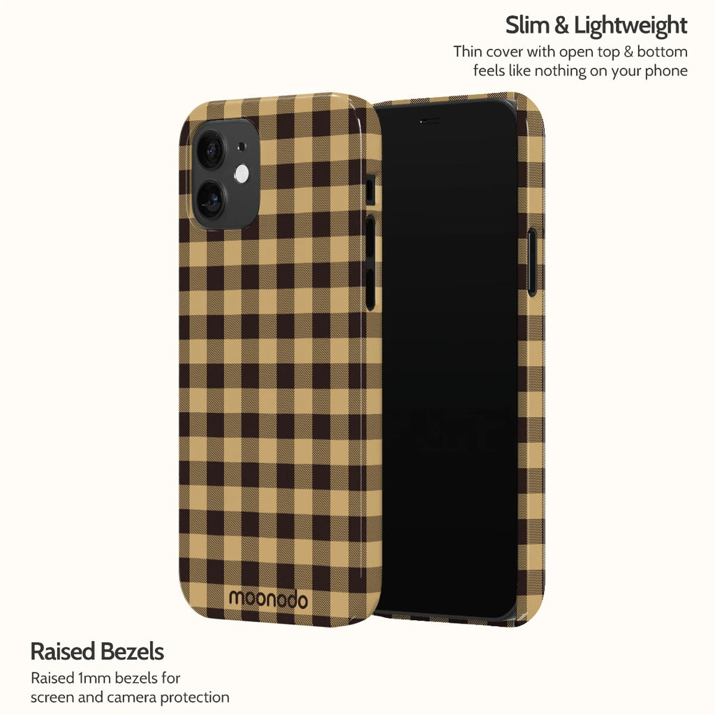 Umber Check - iPhone 12 Case