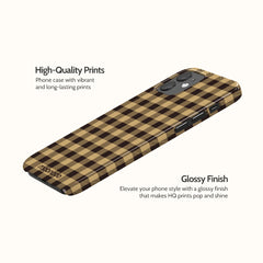 Umber Check - iPhone 12 Case