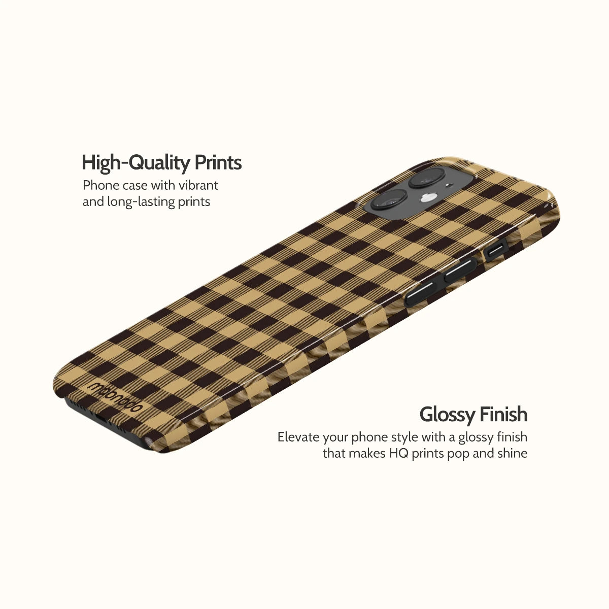 Umber Check - iPhone 12 Case