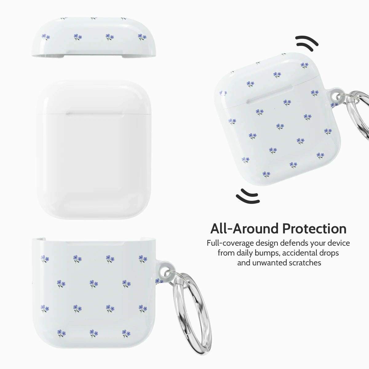 Periwinkle Ditsy - AirPods 1 & 2 Case