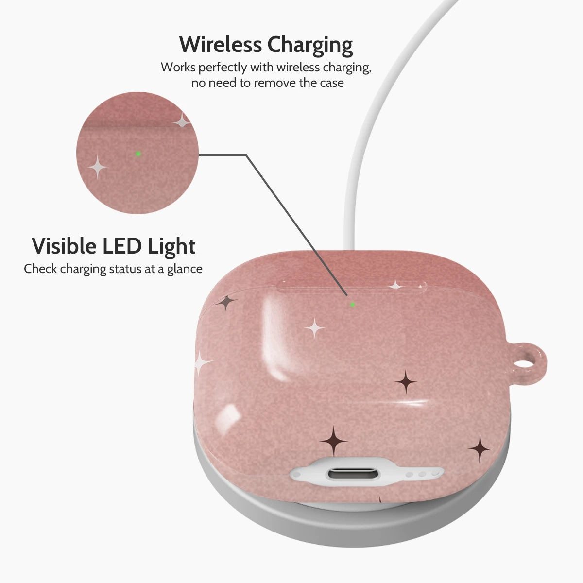 Rose Stardust - AirPods 4 Case