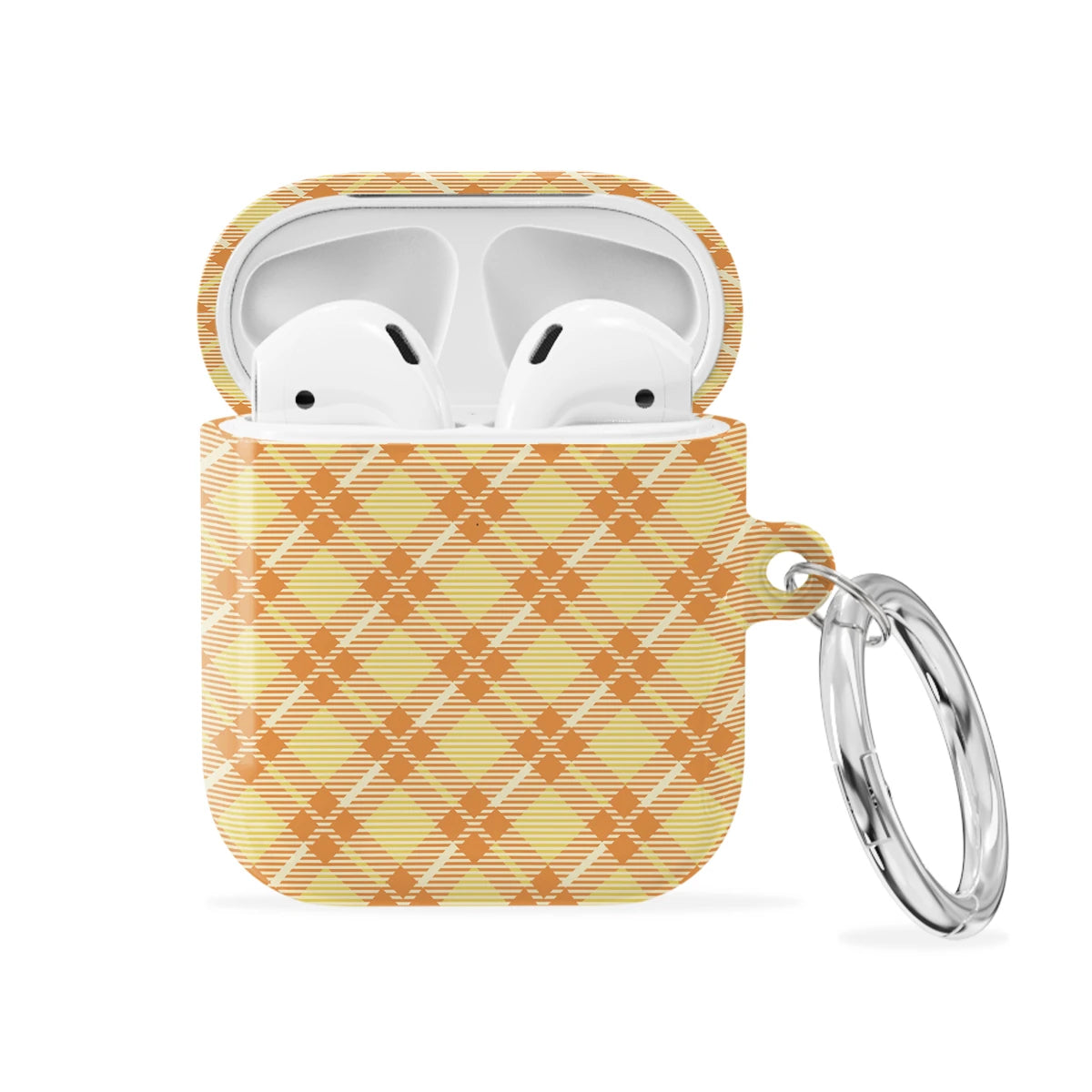 Peach Tartan - AirPods 1 & 2 Case