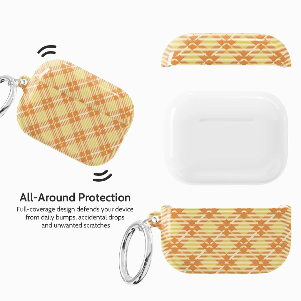 Peach Tartan - AirPods Pro 3 Case